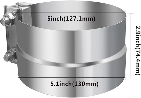 2.5 بوصة مشبك العادم بعقب مشترك الفرقة المشبك كاتم الصوت المشبك كم مقرنة 2 1/2 بوصة الفولاذ المقاوم للصدأ 2 قطعة لكوع أنبوب عادم كاتم الصوت واتصال أنابيب العادم in Kuwait