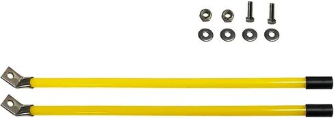 Snow Plow Blade Markers/Guides Kit 20'' Striking Yellow Never Break Stainless Steel Joint 45 Degree Bend Base for most Blizzard Boss Sno-Way Western Meyer polaris plow Mark the Edge of the Plow in Saudi Arabia