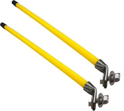 Snow Plow Blade Markers/Guides Kit 20'' Striking Yellow Never Break Stainless Steel Joint 45 Degree Bend Base for most Blizzard Boss Sno-Way Western Meyer polaris plow Mark the Edge of the Plow in Saudi Arabia