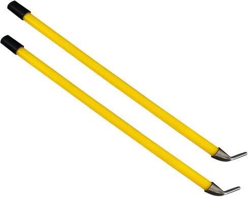 Snow Plow Blade Markers/Guides Kit 20'' Striking Yellow Never Break Stainless Steel Joint 45 Degree Bend Base for most Blizzard Boss Sno-Way Western Meyer polaris plow Mark the Edge of the Plow in Saudi Arabia