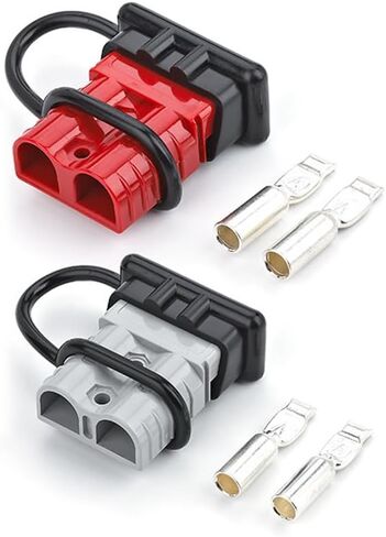 2 قطعة 175A 1/0AWG بطارية توصيل سريع سلك تسخير التوصيل عدة كابل البطارية توصيل سريع قطع التوصيل للونش السيارات سائق مقطورة الأجهزة الكهربائية (أحمر) in Kuwait