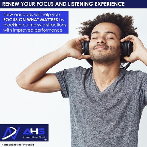 AHG Premium SoundLink AE2 Ear Pads Cushions Compatible with Bose SoundLink AE2 / Bose SoundLink Around Ear ii Wireless Headphones (Black). Premium Protein Leather | Extra Thick Soft High-Density Foam in Saudi Arabia