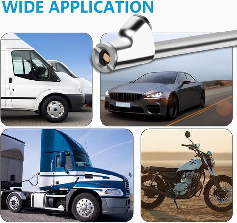 ظرف هواء مزدوج الرأس FNPT ممتد 1/4 بوصة، اتصال ثنائي الاتجاه، ظرف هواء ممتد 14.9 بوصة مع مقبض مطاطي، ظرف إطار مع قابس سريع للإطارات شبه، RV، الشاحنة المزدوجة in Kuwait