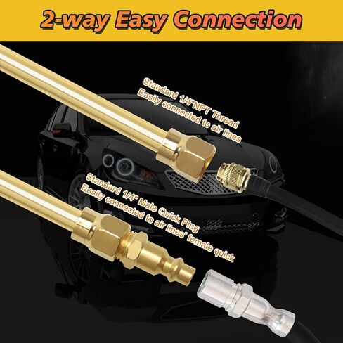 مجموعة ظرف هواء نحاسي مكون من 8 قطع من Coitak، ظرف هواء كروي مغلق 1/4 بوصة، ظرف هواء مزدوج الرأس NPT ومقبس سريع قياسي للذكور، طقم ملء هواء الإطارات لقياس منفاخ الإطارات وضاغط الهواء in Kuwait