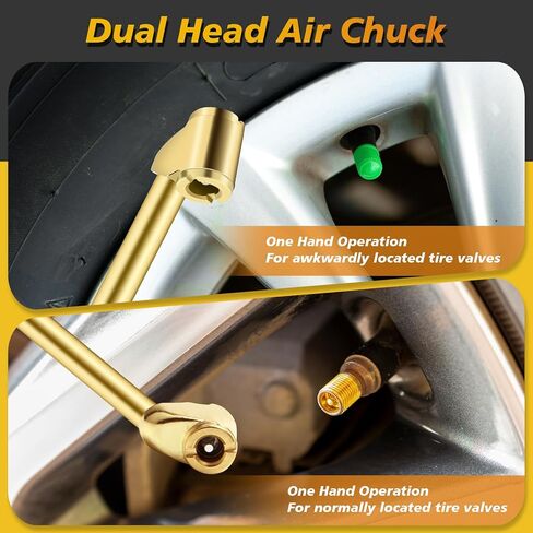 مجموعة ظرف هواء نحاسي مكون من 8 قطع من Coitak، ظرف هواء كروي مغلق 1/4 بوصة، ظرف هواء مزدوج الرأس NPT ومقبس سريع قياسي للذكور، طقم ملء هواء الإطارات لقياس منفاخ الإطارات وضاغط الهواء in Kuwait