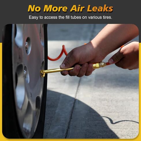 مجموعة ظرف هواء نحاسي مكون من 8 قطع من Coitak، ظرف هواء كروي مغلق 1/4 بوصة، ظرف هواء مزدوج الرأس NPT ومقبس سريع قياسي للذكور، طقم ملء هواء الإطارات لقياس منفاخ الإطارات وضاغط الهواء in Kuwait