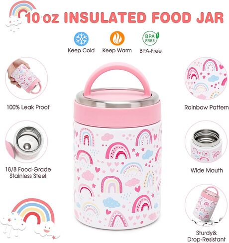 Bento Lunch Box for Kids with 14oz Insulated Water Bottle, Lunch Bag, Ic Box, BPA Free, 100% Leak-Proof, 4pcs Boys Lunch Box Set for Elementary Middle High School in Saudi Arabia