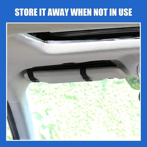 Tesnaao 1 PC Car Visor Extender, Portable Retractable Sun Visor, Multifunctional Car Sunshade, Car Modification Accessories, Universal for Most Cars (Black) in Saudi Arabia