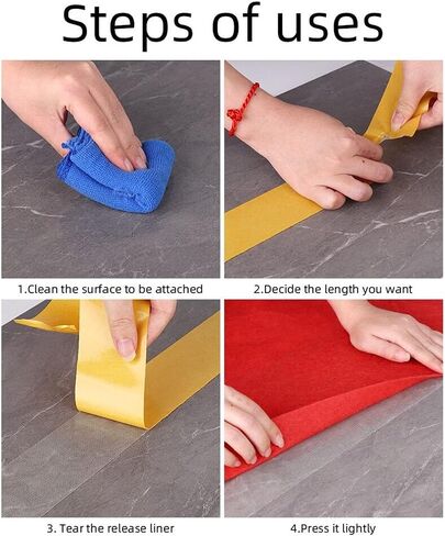 Tuocalo Double-Sided Fabric Tape Heavy Duty, 1.18inx66FT(20m) Super Sticky Clear Tape, Strong Wall Adhesive with Fiberglass Mesh, Fixed Carpet, Wall Decor, Removable & Residue Free in Saudi Arabia