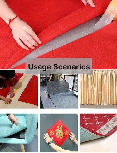 Tuocalo Double-Sided Fabric Tape Heavy Duty, 1.18inx66FT(20m) Super Sticky Clear Tape, Strong Wall Adhesive with Fiberglass Mesh, Fixed Carpet, Wall Decor, Removable & Residue Free in Saudi Arabia