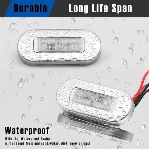 [عبوة من 10] Ledvillage 3 بوصة عدسة شفافة خضراء LED بيضاوية بحرية ضوء مجاملة لشاحنة الالتقاط والعبّارة واليخت والقوارب العائمة 12 فولت تيار مستمر مع الكروم المقاوم للأشعة فوق البنفسجية 12 in Kuwait