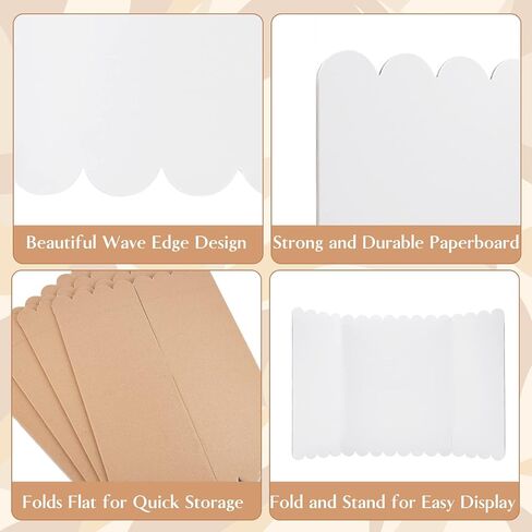 CLUEWR 4 Pack Tri-Fold Poster Board, Display Presentation Board Foldable Corrugated Cardboard with 2 Rolls of Double Sides Adhesive Tape for School Projects, Science Fair Presentation, 16 x 24 Inches in Saudi Arabia
