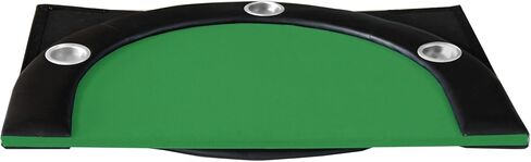 10 Players Tri-Fold Green Casino Game Texas Holdem Blackjack Mat Folding Poker Table Top Layout in Saudi Arabia