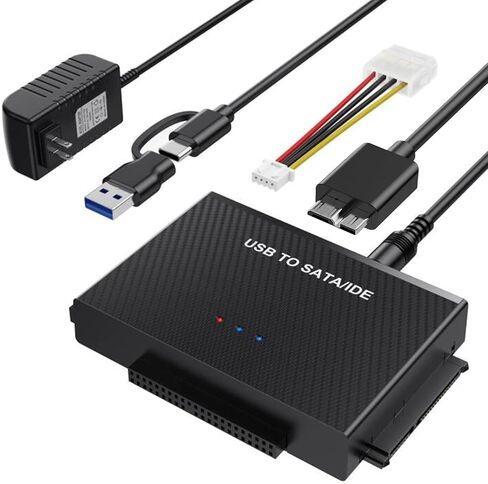 EYOOLD USB 3.0 إلى SATA IDE محول قارئ القرص الصلب الخارجي كابل محول لمحرك الأقراص الصلبة العالمي 2.5/3.5 HDD/SSD القرص الصلب محرك الأقراص الضوئية in Saudi Arabia