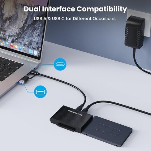 EYOOLD USB 3.0 إلى SATA IDE محول قارئ القرص الصلب الخارجي كابل محول لمحرك الأقراص الصلبة العالمي 2.5/3.5 HDD/SSD القرص الصلب محرك الأقراص الضوئية in Saudi Arabia