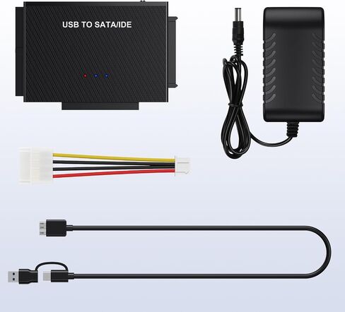 EYOOLD USB 3.0 إلى SATA IDE محول قارئ القرص الصلب الخارجي كابل محول لمحرك الأقراص الصلبة العالمي 2.5/3.5 HDD/SSD القرص الصلب محرك الأقراص الضوئية in Saudi Arabia