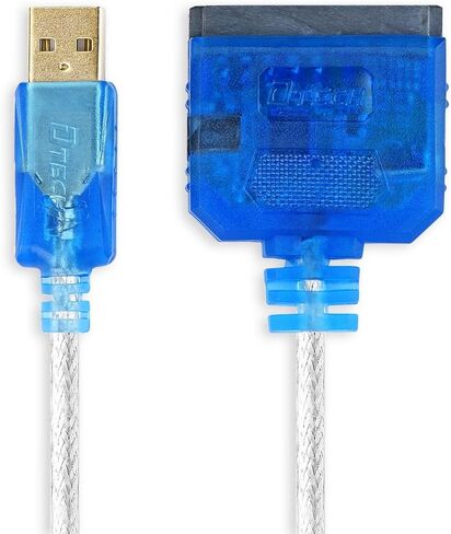 DTech Slim USB to Hard Drive Cable HDD SSD 3.5 2.5 Inch 22 pin SATA to USB 2.0 Adapter with Power Supply LED Indicators External Converter for Laptop Desktop Computer SATAIII Disk Data Transfer in Saudi Arabia