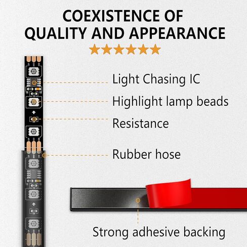 أضواء LED للجزء الخارجي من السيارة، مجموعة Underglow للشاحنة وسيارات الدفع الرباعي وعربة الجولف والقارب وأضواء تحت السيارة مع تطبيق الحياة الذكية RGB متعدد الألوان لوضع الموسيقى، أضواء Underglow، DC 12V in Kuwait