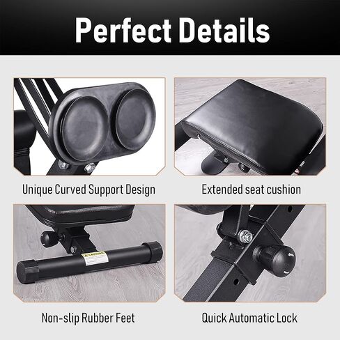 leikefitness Adjustable Weight Bench Foldable Workout Exercise Bench with Automatic Lock for Upright Incline Decline and Flat Full Body Exercise in Kuwait