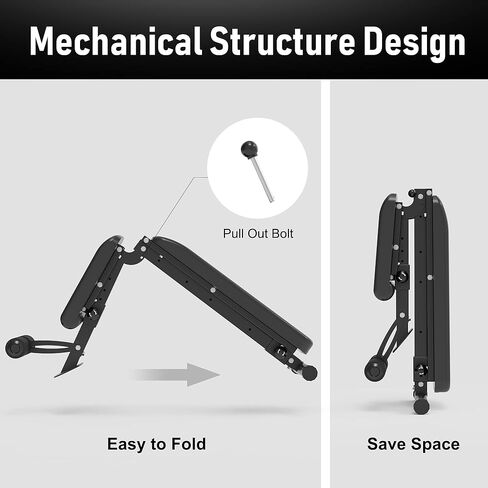 leikefitness Adjustable Weight Bench Foldable Workout Exercise Bench with Automatic Lock for Upright Incline Decline and Flat Full Body Exercise in Kuwait