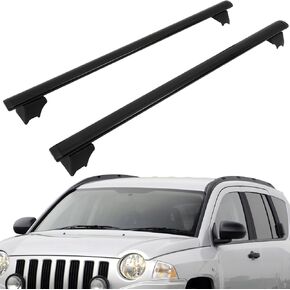 OCPTY Roof Rack Cross Bars Fit for Jeep Compass 2008 2009 2010 Luggage Racks Rooftop Cargo Carrier Bag Luggage Kayak Canoe Bike Snowboard Skiboard(Fits Side Rails Models ONLY)