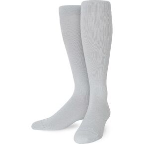 Comrad Nylon Knee High Socks - 20-30mmHg Firm Compression Socks, (Large, Black) - Soft & Breathable Support Socks for Men, Pregnant Women, Nurses, Workout, Home, Work & Travel
