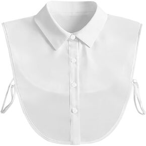 Fake Collar Shirts for Women, Detachable Dickey White Collar, Versatile Half Shirt Collar for Women & Girls