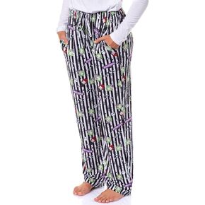 INTIMO Beetlejuice Movie Women's Halloween Chibi Tossed Print Sleep Pajama Pants For Adults