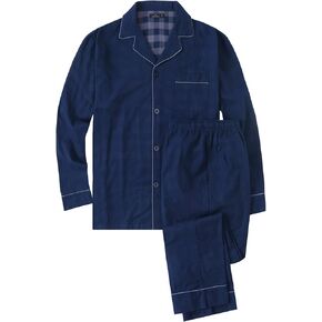 Noble Mount Mens Cotton Woven Double Layer Soft Pajama Sleepwear Set