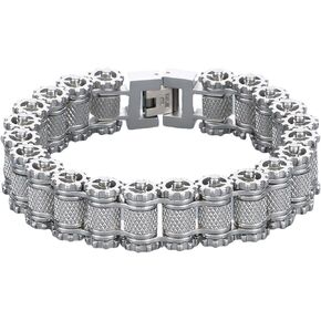 Men's Fashion Personalized Bracelet Titanium Alloy Bangle Cuban Link Curb Chain Bicycle Motorcycle Chain Stainless steel Polished Hip Hop Jewelry Cool Bracelet for Men