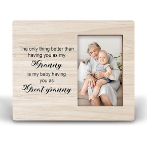 Promoted to Great Poppy 8x10 Picture Frames, Great Grandpa Wood Photo Frame, Great Grandpa Gifts, Gifts for Great Grandpa, Great Poppy Gift Picture Frame for Wall and Tabletop Display