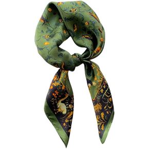 100% Pure Mulberry Silk Scarf 27"x27" Natural Silk Breathable Lightweight Digital Printed Neckerchief Scarves