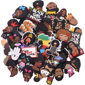 BLM Black Lives Matter Shoe Charms For Women men PVC Shoes Decoration African black history month clogs charms accessories Gifts