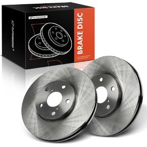 A-Premium 11.65 inch (295.9mm) Front Drilled and Slotted Disc Brake Rotors Compatible with Select Lexus Models - IS300/GS430 2001-2005, GS300 1993-2005, GS400 1998-2000, LS400 1993-1994, SC400