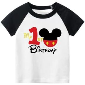 Luke & Lulu First Birthday Outfits for Baby Boys Shirts - Mouse Theme, One, 1st Birthday