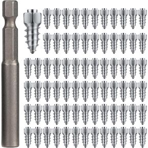 200pcs Screw in Tire Studs, 4x12mm Wheel Tyre Snow Studs for Winter Snow Tire Spikes with Installation Tool ATV Tire Studs for Bicycle Car Truck Boot Motorcycle ATV SUV Auto Accessories
