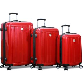 قفل TSA للأمتعة من World Traveler Orlando Hardside Spinner، بلون الشمبانيا، مجموعة مكونة من 3 قطع