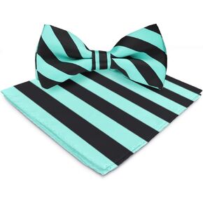 Striped Bow Tie & Pocket Square Set