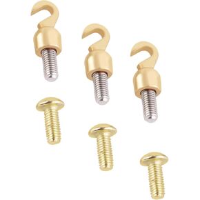 Weight Shell Open Hook Compatible with Grandfather Clocks - 5 mm Thread(Set of 3 Shell Open Hook and Bolt)