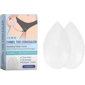 2PCS Camel Toe Concealers,Silicone Seamless Camel Toe Hider, Women's Body Care Patches, Reusable Anti Camel Toe Silicone Insert, No Camel Toe Underwear Guard, Cameltoe Concealer Cover