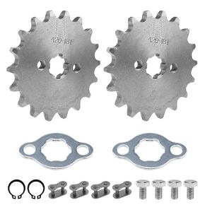 420-10T 17mm Motorcycle Front Engine Sprocket for 50cc 70cc 90cc 110cc 125cc fit for CT70 Dirt Pit Bike Mini Bike ATV 4 Wheeler Moped 2PCS