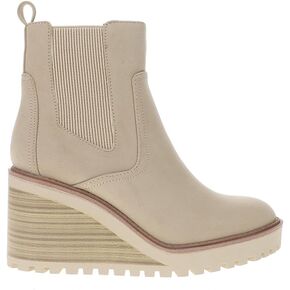 MIA Womens Corin Lug Sole Casual Boots Ankle High Heel 3" & Up - Beige - Size 7.5 M