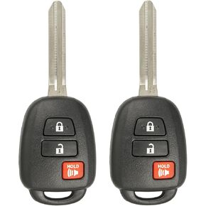 Keyless2Go Replacement for Keyless Entry Remote Head Key Fob Select Toyota Rav4 Highlander Tacoma GQ4-52T 89071-0R040 (2 Pack)