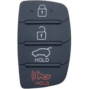 Replacement Key Fob Rubber Button Pad for Hyundai Santa Fe Sport Sonata 2018 2017 2016 2015 2014 2013 4 Button Keyless Entry Remote Control Flip Car Key Fob Case Cover (for Hyundai A - 2 Pcs)