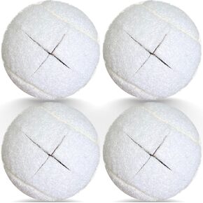 4 Pack Precut Tennis Balls for Walkers, Heavy Duty Long Lasting Felt Pads for Furniture Legs and Floor Protection