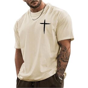 Men's Plus Size Graphic Print Round Neck Tee Short Sleeve Regular Fit Pullover T Shirt