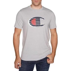 Champion Men's Short Sleeve Graphic Tee (XX-Large, Oxford Grey Heather)
