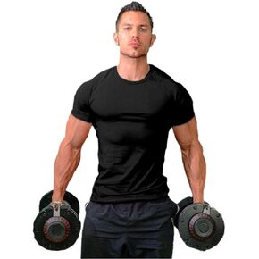 ZUEVI Men's Workout Shirts Slim Fit Athletic Bodybuilding T-Shirts Short Sleeve Tees