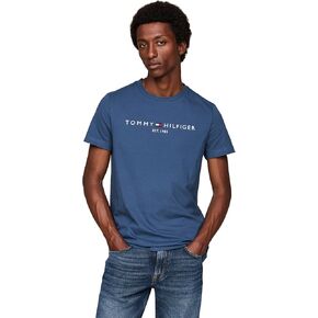 Tommy Hilfiger Men's Short Sleeve Cotton Graphic T-Shirts with Embroidered Logo