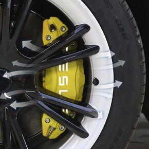 مجموعة أغطية الفرجار مكونة من 4 قطع متوافقة مع ملحقات Tes l Model 3، 2020-2023 18 19 بوصة غطاء فرجار الفرامل الأمامي والخلفي مع شعار حروف أبيض وأسود (أحمر)